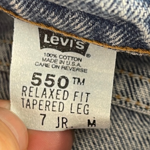 LEVI’S 550 Relaxed Fit Tapered Leg Jeans 1998 Vintage Denim 100% Cotton Red Tab - Picture 4 of 7